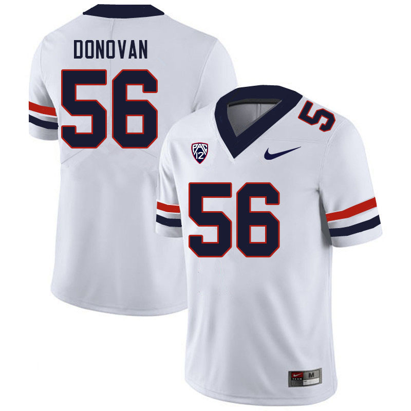 Men #56 Josh Donovan Arizona Wildcats College Football Jerseys Sale-White